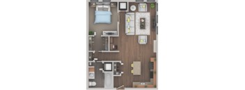 A3 Floor Plan at Ann Arbor City Club, Ann Arbor, 48104