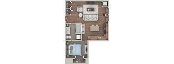 A4 Floor Plan at Ann Arbor City Club, Ann Arbor Michigan