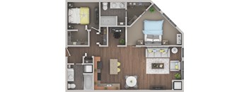 C2 Floor Plan at Ann Arbor City Club, Ann Arbor