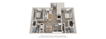 The Breslin Floorplan 1050 SFT