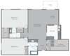 2 Bedroom 2.5 Bath townhome floor plan image