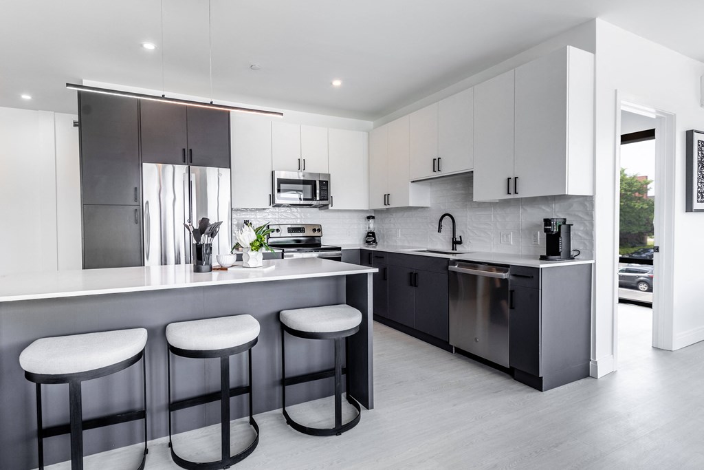 Kitchen with an island