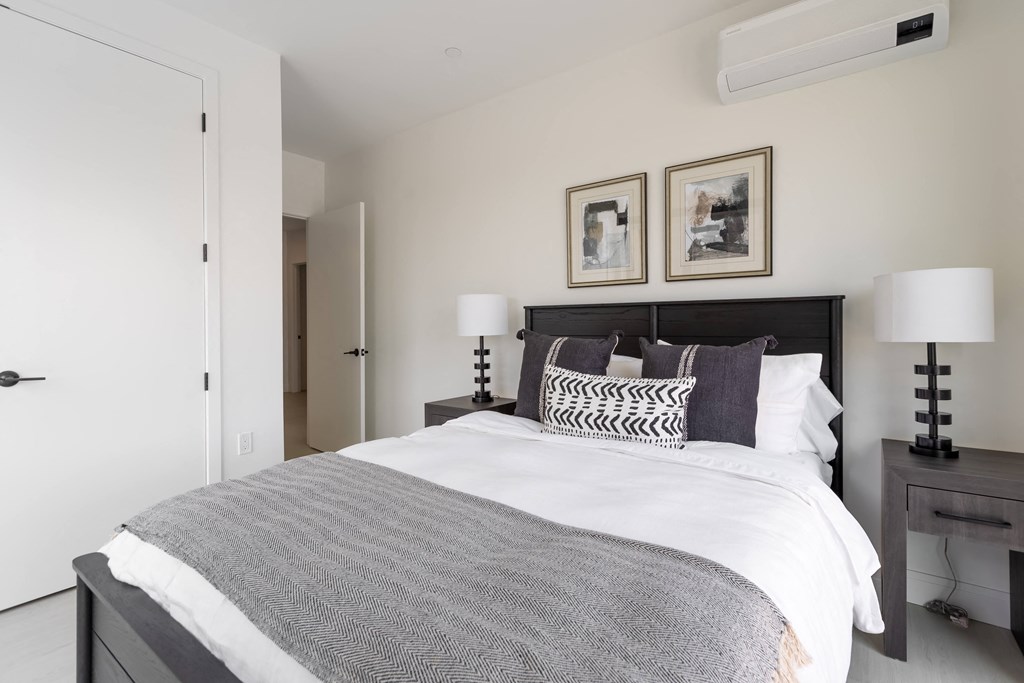 Large bedroom with oversized closet space