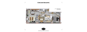 the floor plan of checker building