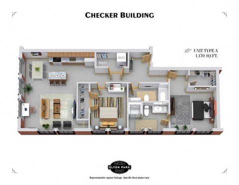 the floor plan of checker building