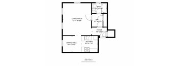 a floor plan of a 1 bedroom floor plan