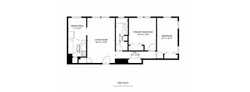a floor plan of a home with a bedroom and a living room