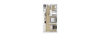 Empress Floor Plan at City View Apartments, Lansing, 48933