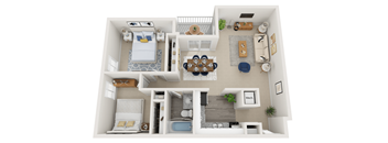 Two bedroom floorplan