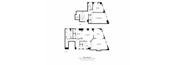two diagrams of floor plans of the residences