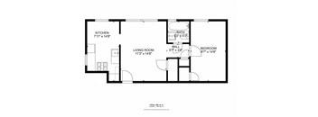 a floor plan of a house with an open floor plan with bedrooms and a bathroom