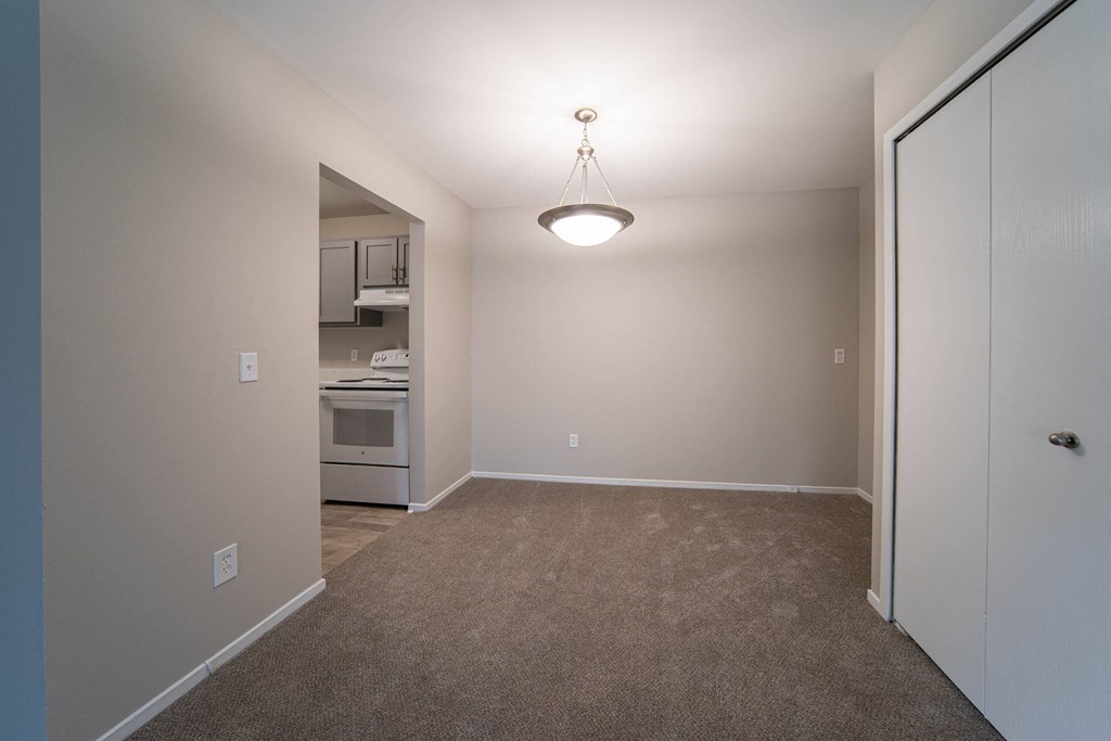 dining area with chandelier