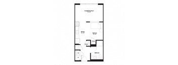 0B Floor Plan at The George, Ann Arbor Michigan