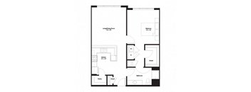 1G Floor Plan at The George, Ann Arbor, 48104