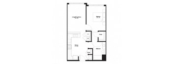 1J Floor Plan at The George, Ann Arbor