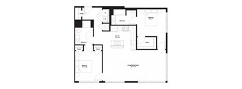 2F Floor Plan at The George, Ann Arbor, MI