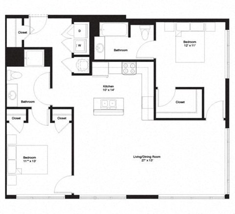 2F Floor Plan 2F Floor Plan at The George, Ann Arbor, MI