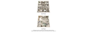A diagram shows two different layouts for the first and second floors of a house.