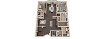 Two bedroom floorplan layout