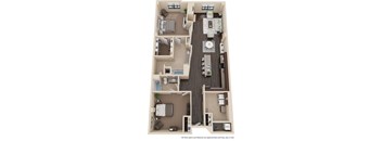Two bedroom floorplan layout