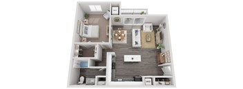 a 2 bedroom192 sq ft floor plan