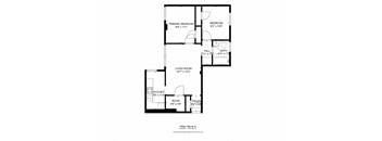 a floor plan of a 1 bedroom floor plan
