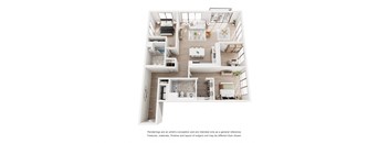 a floor plan of a house with a bedroom and a living room