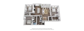 C1 Floorplan 1349 SFT