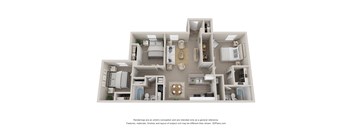 The Linden floorplan 1182 sft