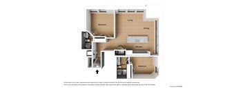 A diagram of a house plan with labeled rooms.
