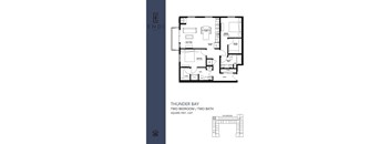 A floor plan for a Thunder Bay property with two bedrooms and two bathrooms.