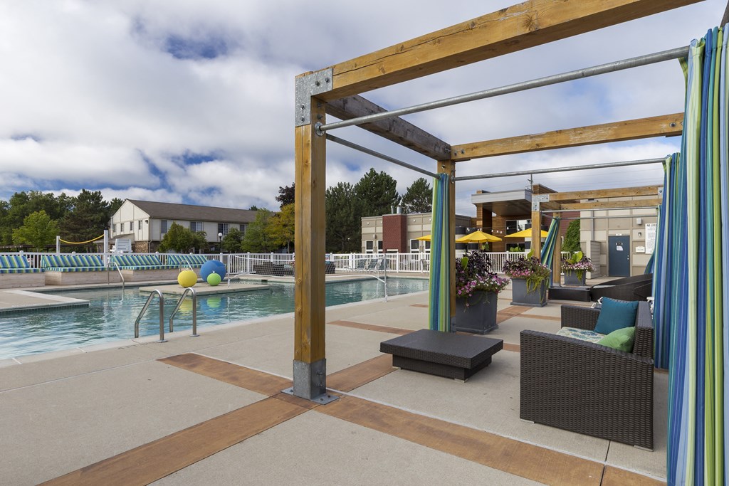 the swimming pool at the village at Village Club of Rochester Hills, Shelby Township, 48317