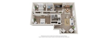 a 1 bedroom floorplan is shown in this illustration