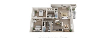 a 1 bedroom floorplan is shown in this illustration