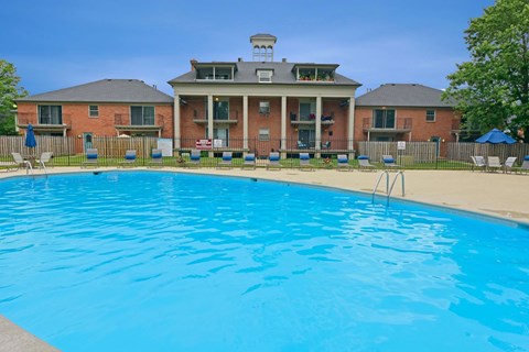 our apartments have a large swimming pool in front of our building