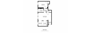 a floor plan of a 1 bedroom floor plan
