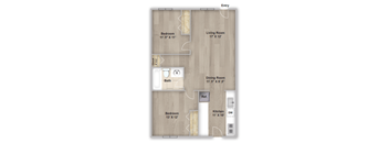 Two bedroom floorplan layout