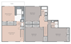 Three bedroom floorplan layout