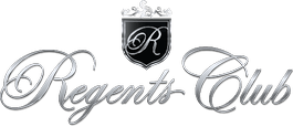 Property entrance sign with crest logo at Regents Club of Troy Apartments, Troy, MI