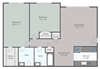 2 bedroom 1 and a half bath layout