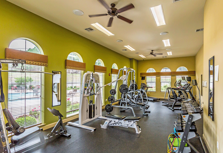 Fitness center with cardio and free weights
