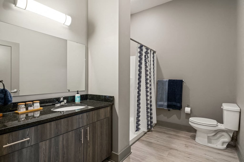 a bathroom with a toilet and a sink and a mirror