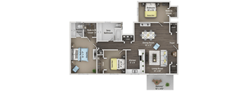 plan D at Village Club of Royal Oak, Royal Oak, 48067
