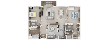 C1 Floor Plan at Regents Club of Troy, Troy, 48084