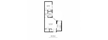 a floor plan of a 1 bedroom floor plan