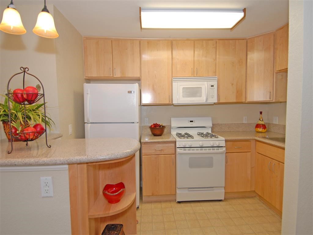Kitchen with cabinets