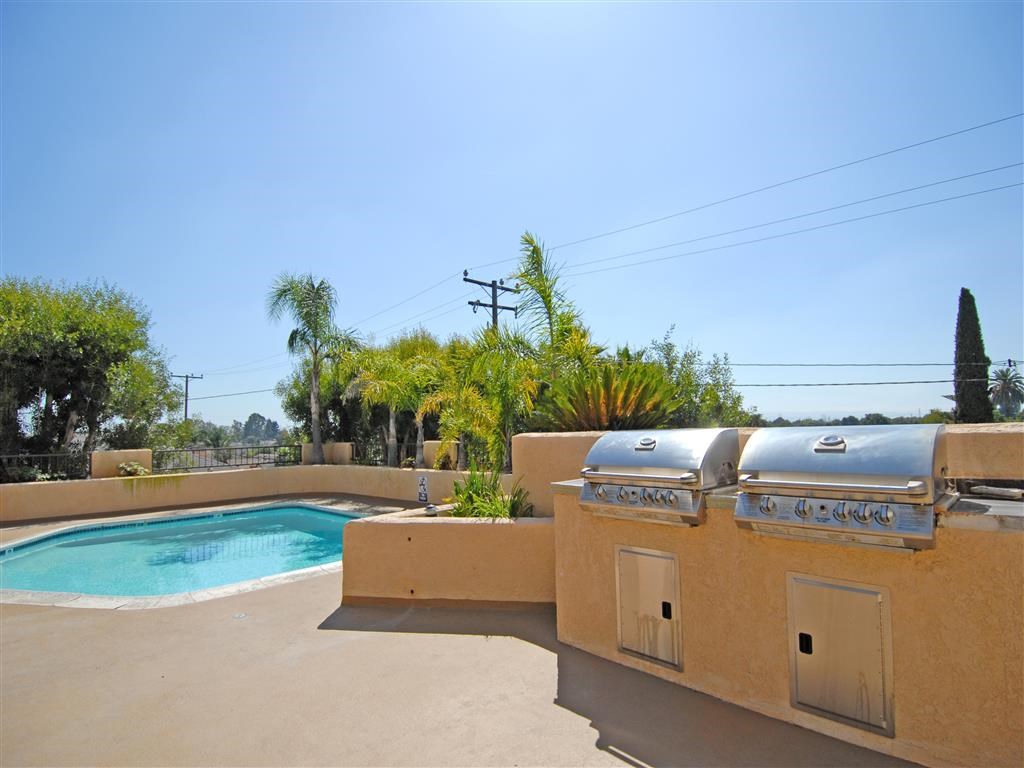 BBQ and pool area