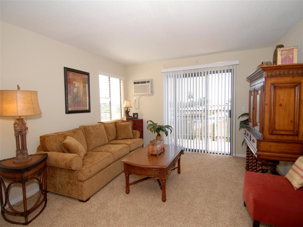 Living room with couch and coffee table
