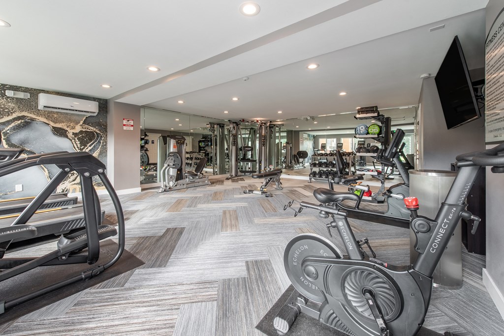 Fitness center with cardio equipment