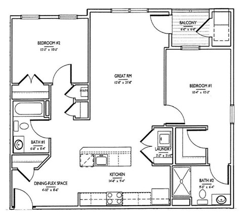 Hadley Floor Plan at Heritage at Mount Holly, Mount Holly